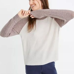 Madewell Colorblock Allister Pullover Sweater in Coziest Yarn Sz XS Wool Alpaca